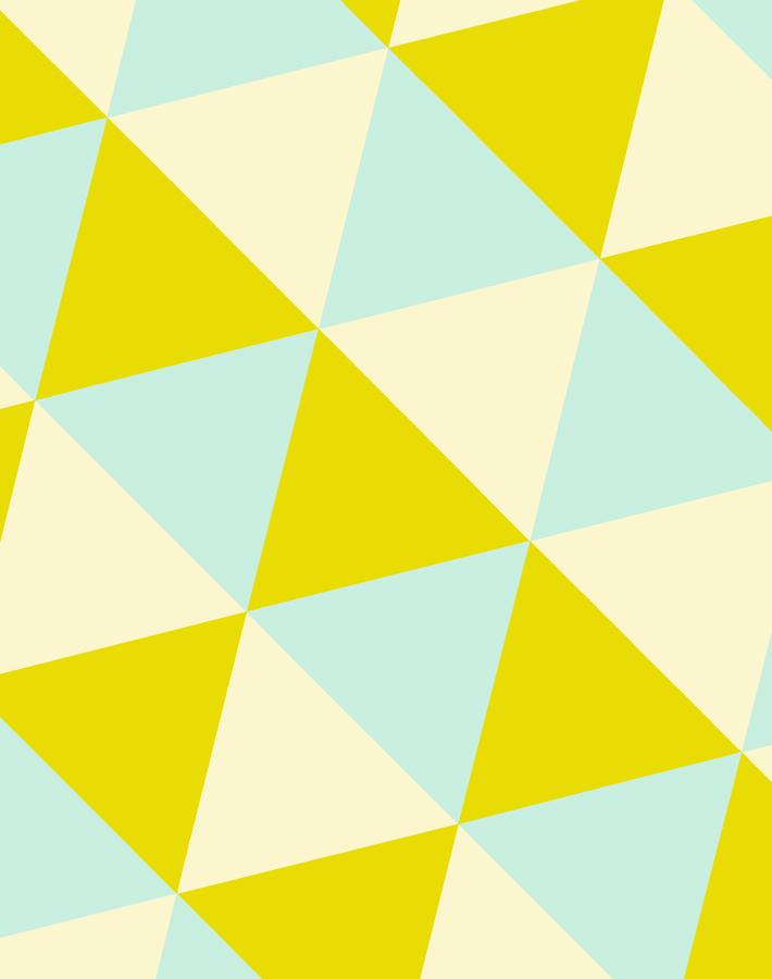 'Optic Triangle' Wallpaper by Clare V. - Mint