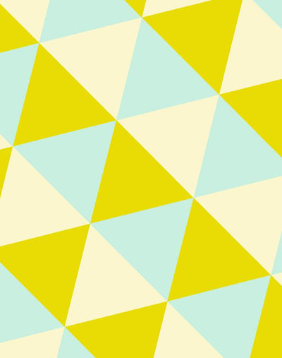 'Optic Triangle' Wallpaper by Clare V. - Mint