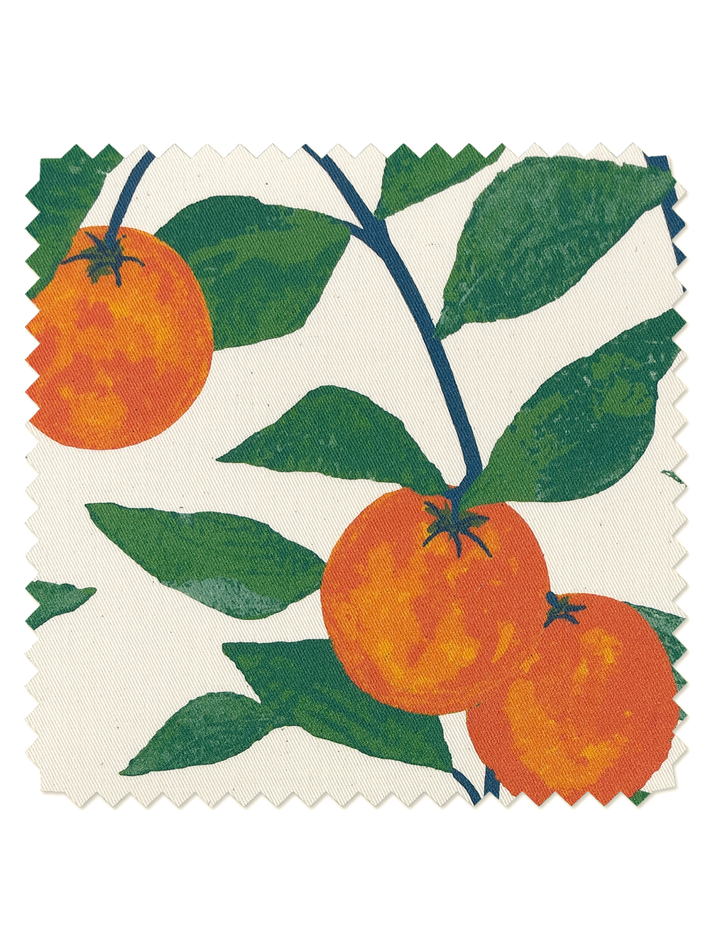 fabric by the yard orange crush natural on linen 1