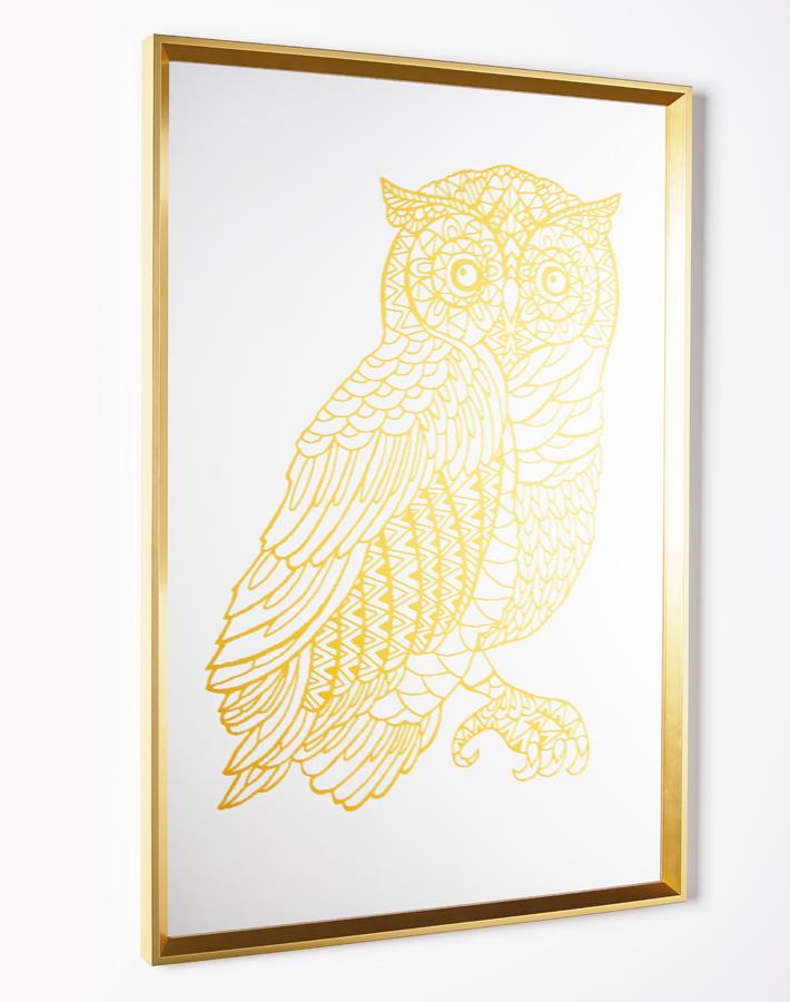 Artshoppe Orange Owl Mirror