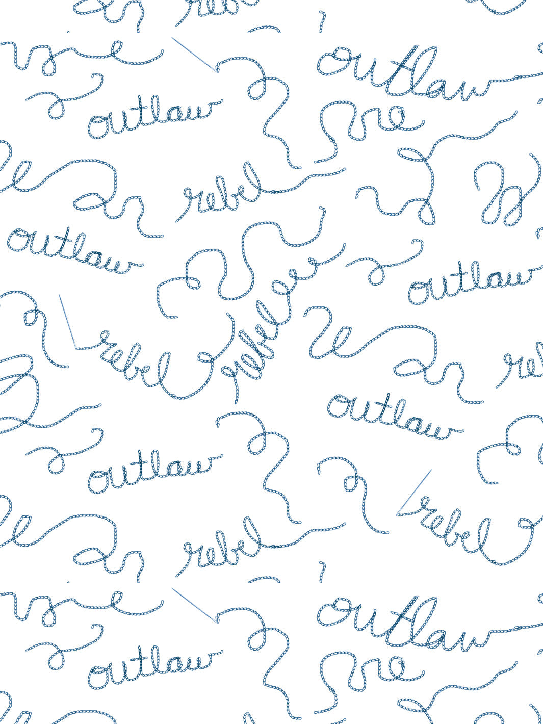'Outlaws and Rebels' Wallpaper by Lingua Franca- Navy