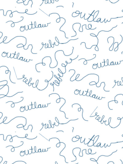 'Outlaws and Rebels' Wallpaper by Lingua Franca- Navy