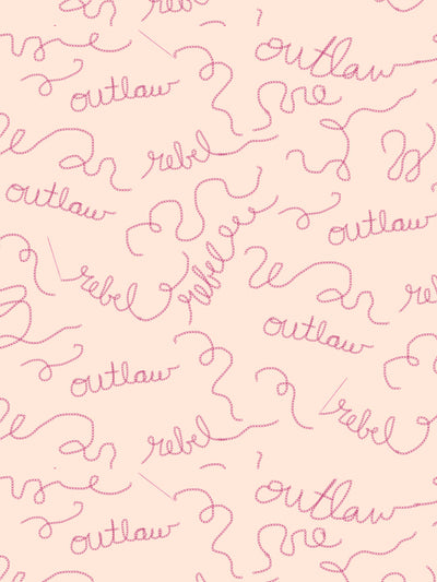 outlaws and rebels wallpaper by lingua franca peach raspberry