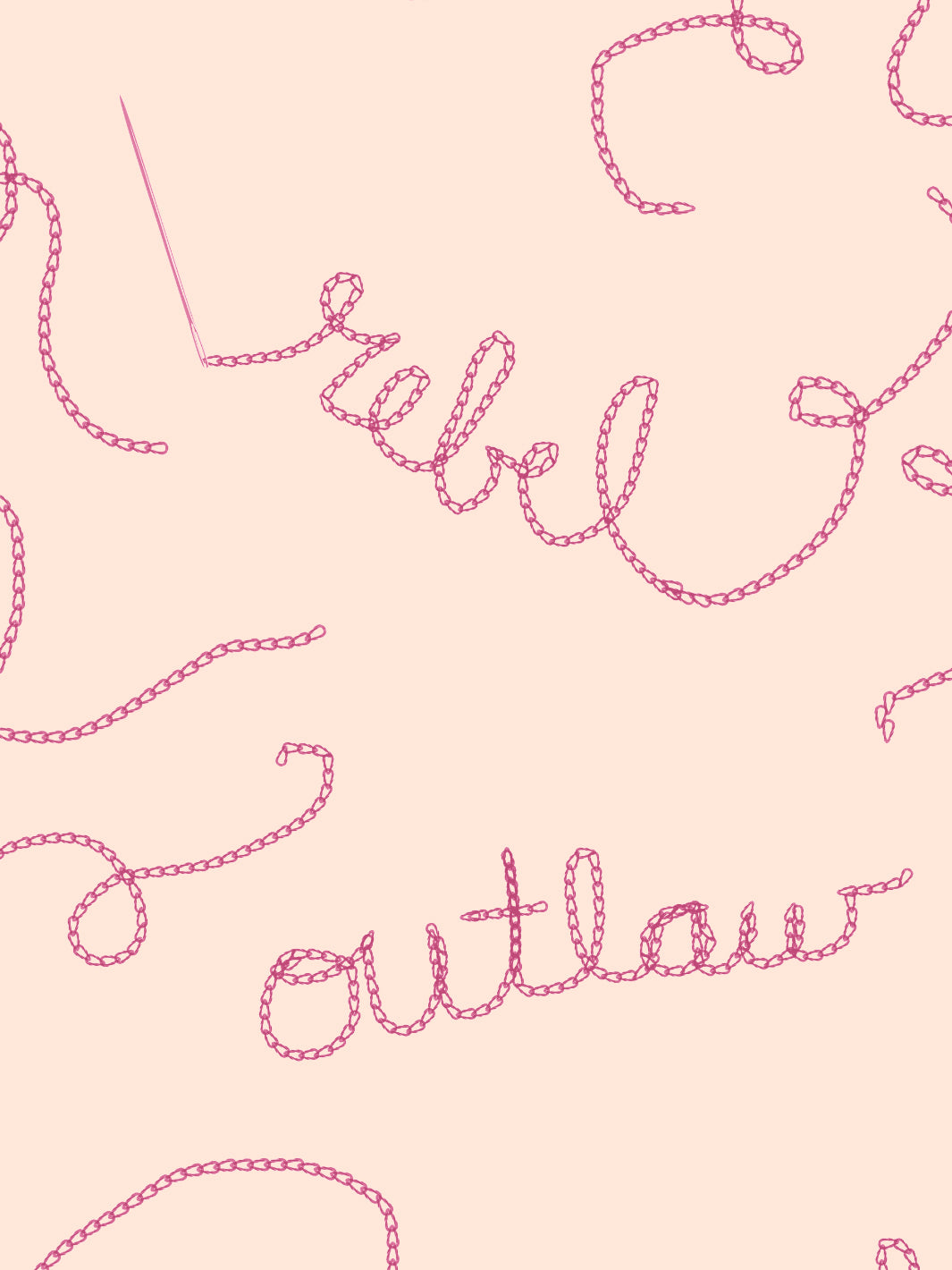outlaws and rebels wallpaper by lingua franca peach raspberry