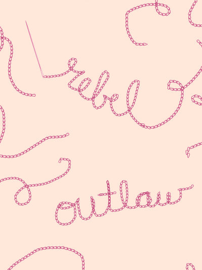 outlaws and rebels wallpaper by lingua franca peach raspberry