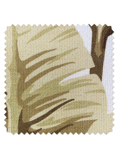 fabric by the yard pacifico palm cappuccino on flax linen