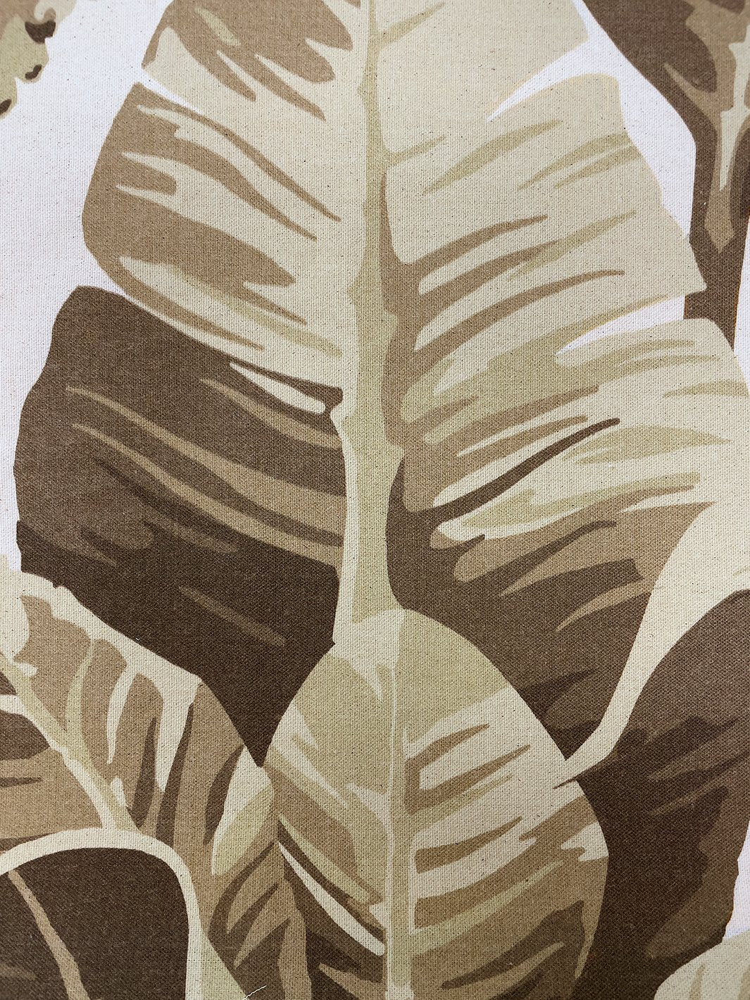 fabric by the yard pacifico palm cappuccino on flax linen