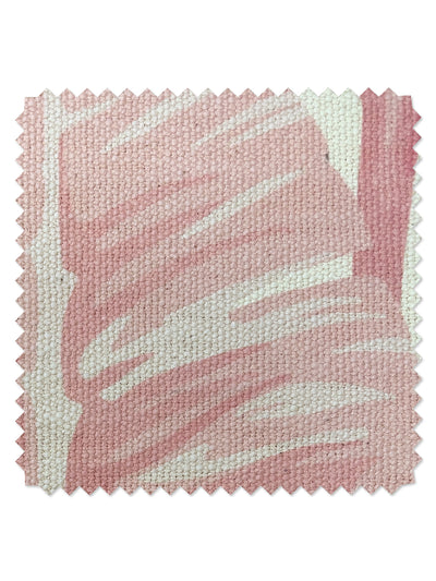 fabric by the yard pacifico palm garcelle pink on flax linen