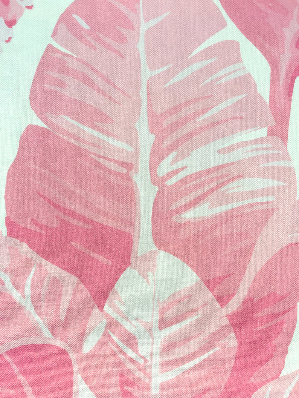 fabric by the yard pacifico palm garcelle pink on linen