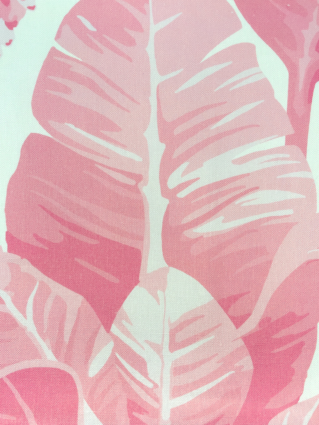 fabric by the yard pacifico palm garcelle pink on linen