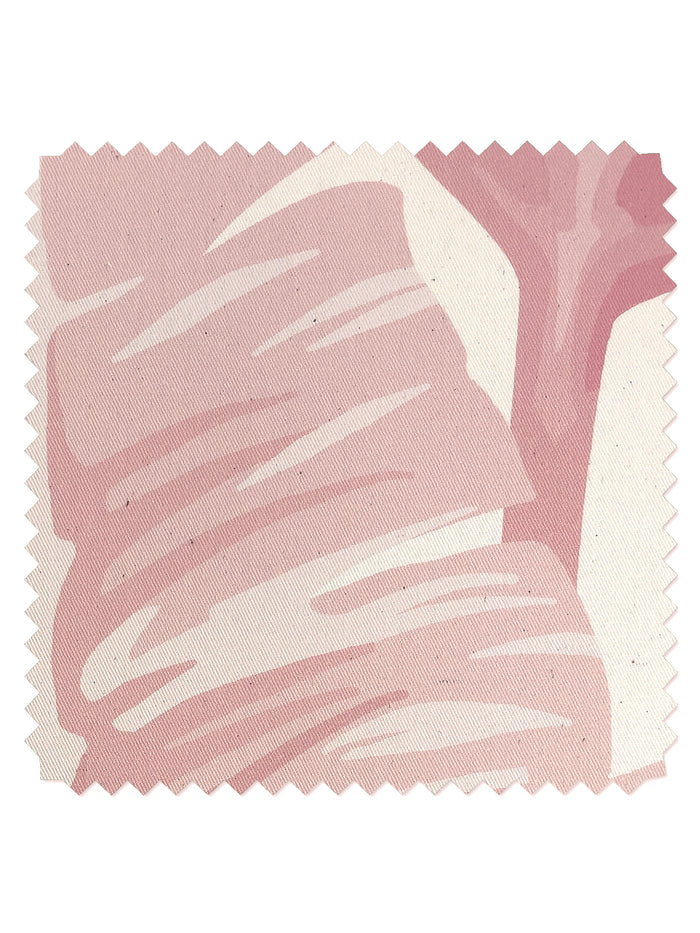 Tissu au mètre – Pacifico Palm – Garcelle rose sur sergé biologique