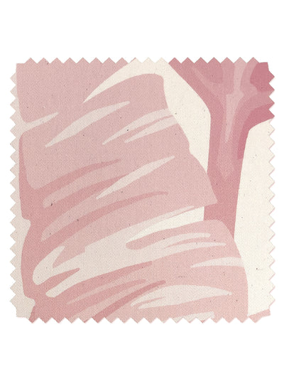 fabric by the yard pacifico palm garcelle pink on flax linen