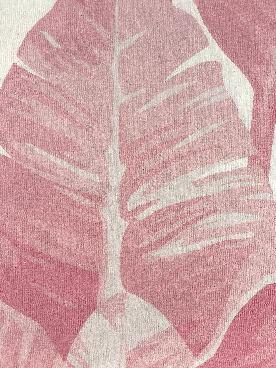 fabric by the yard pacifico palm garcelle pink on flax linen