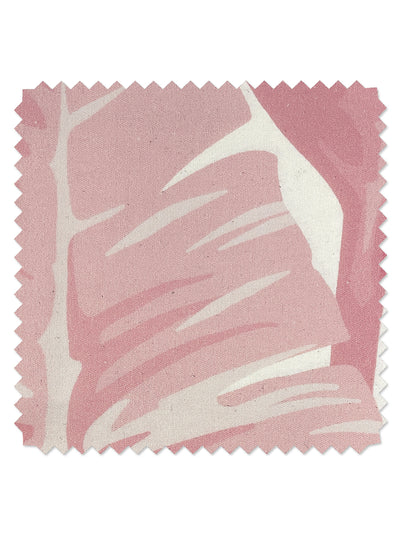 fabric by the yard pacifico palm garcelle pink on flax linen