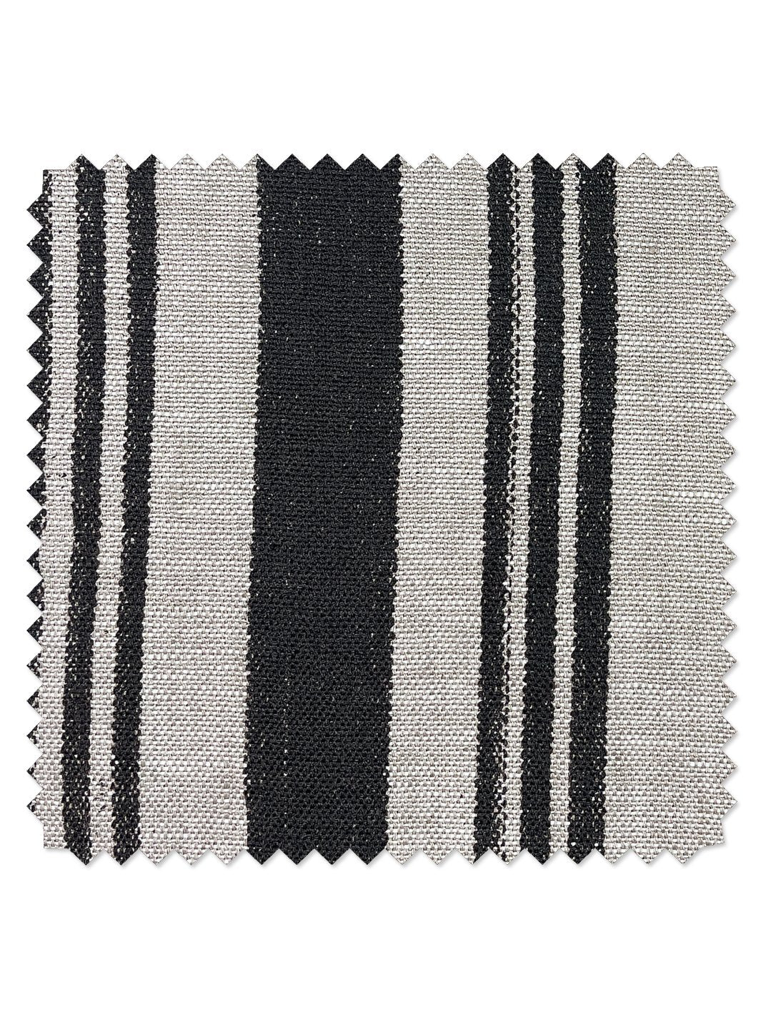 fabric by the yard painted stripes black on raw canvas