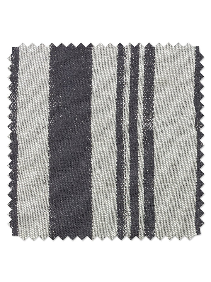fabric by the yard painted stripes chocolate on raw canvas