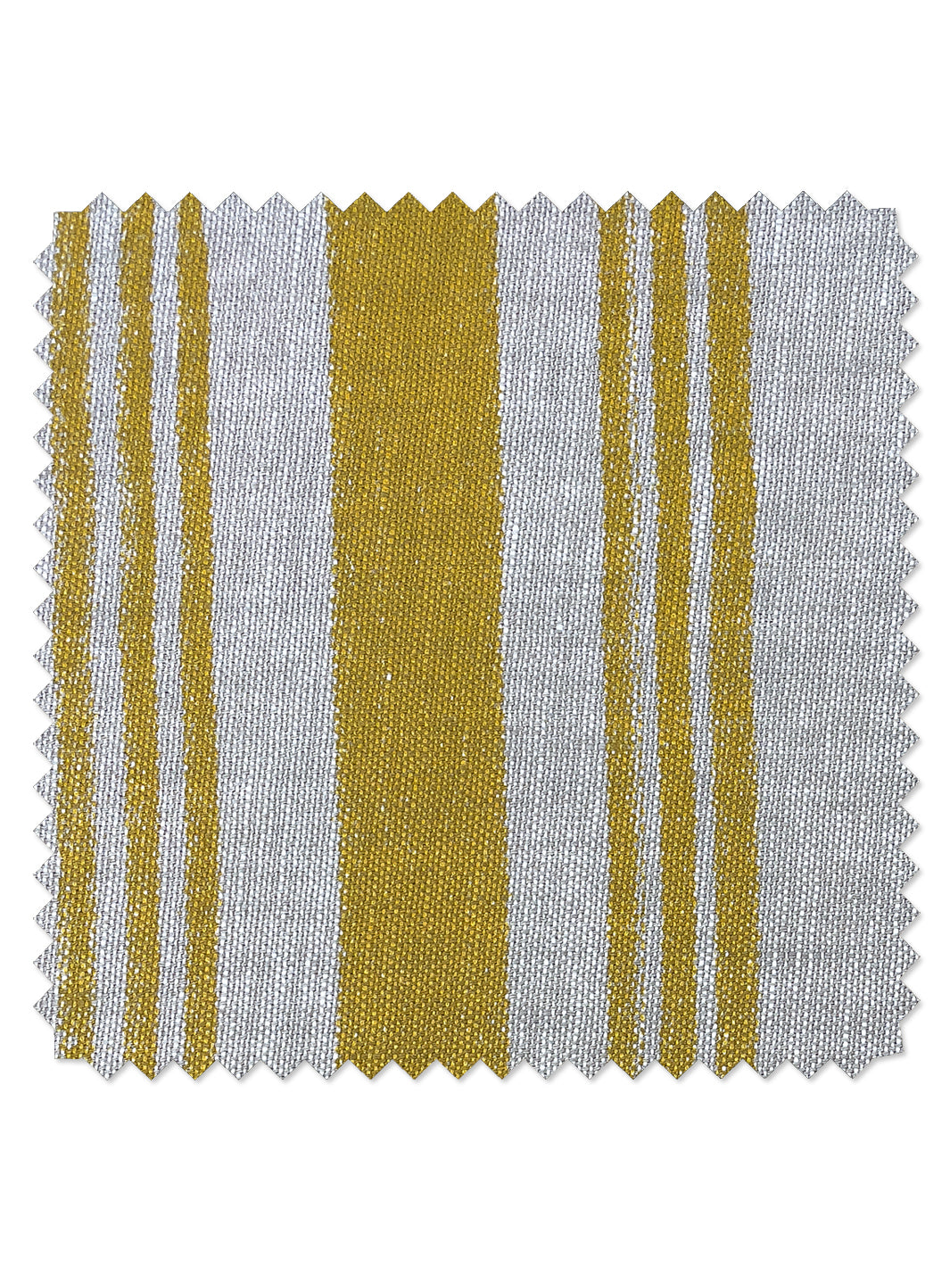 fabric by the yard painted stripes gold on flax linen