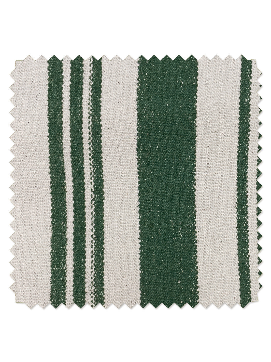 fabric by the yard painted stripes green on raw canvas