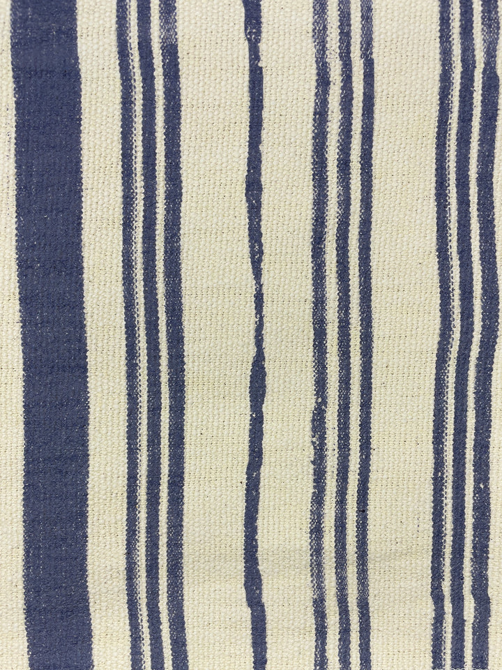 fabric by the yard painted stripes navy on california cotton
