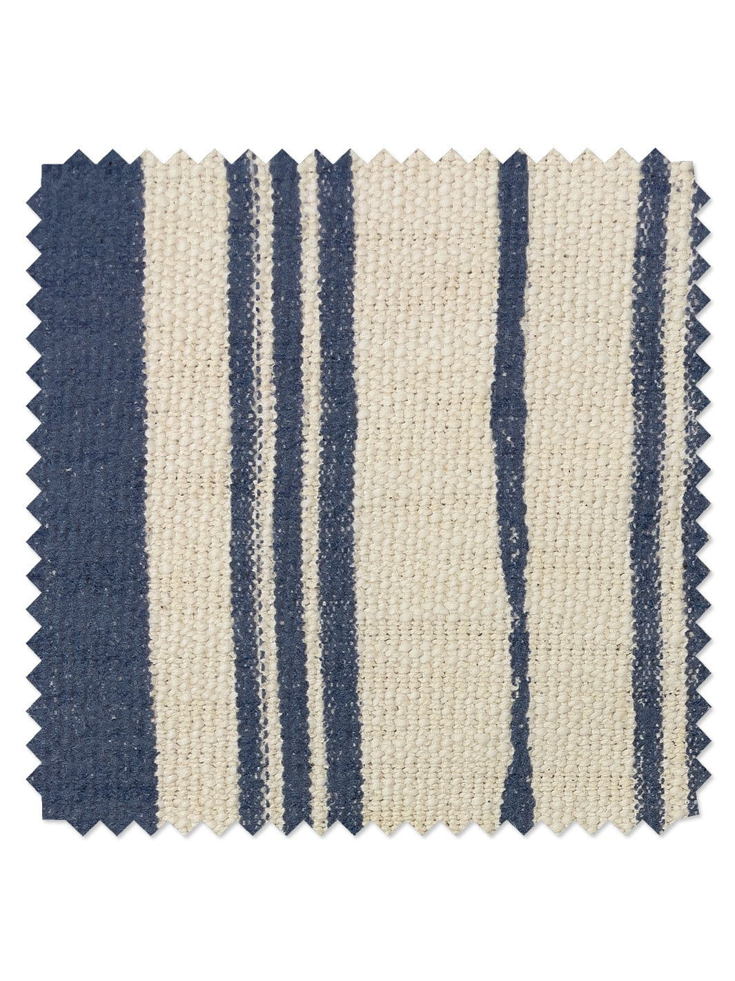 fabric by the yard painted stripes navy on raw canvas