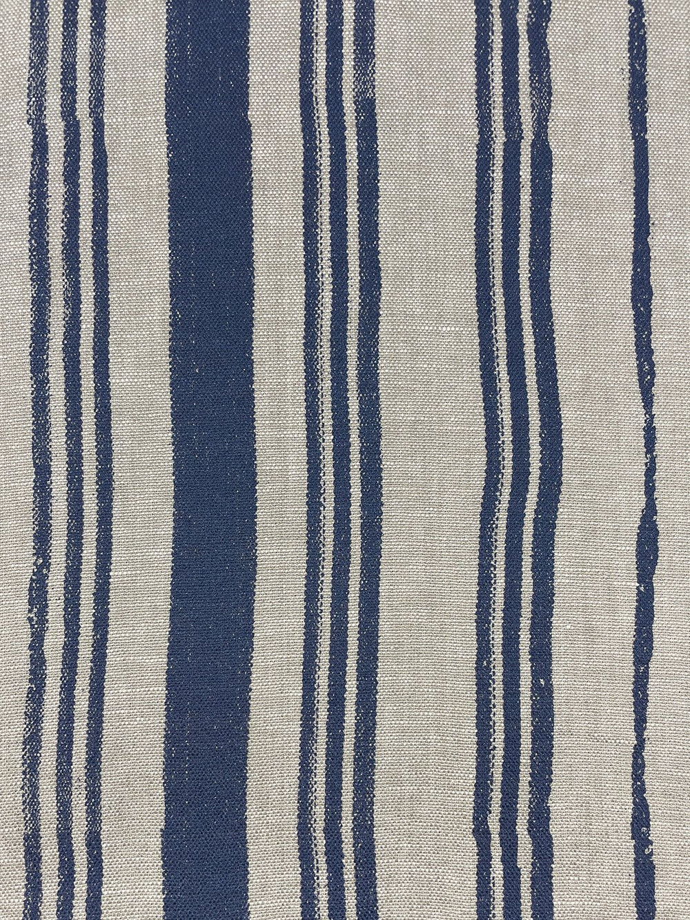 fabric by the yard painted stripes navy on california cotton