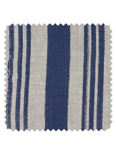 fabric by the yard painted stripes navy on raw canvas
