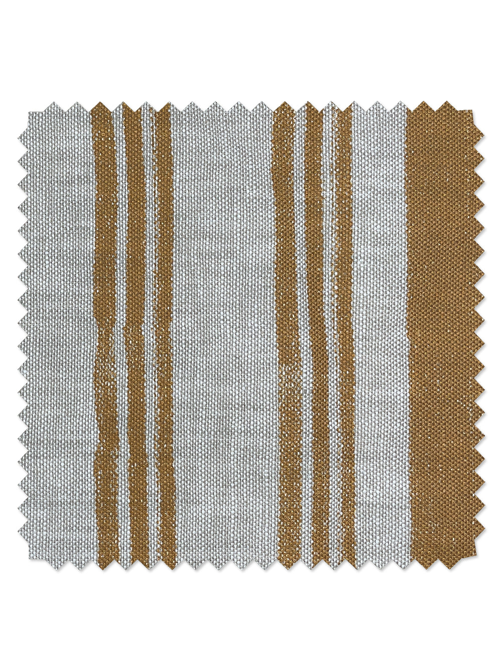fabric by the yard painted stripes terracotta on flax linen
