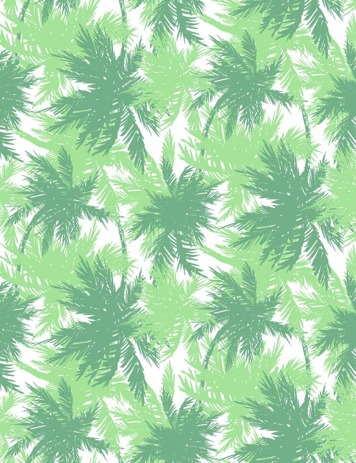 'Palm Shuffle' Wallpaper by Wallshoppe - Grass / Kelp