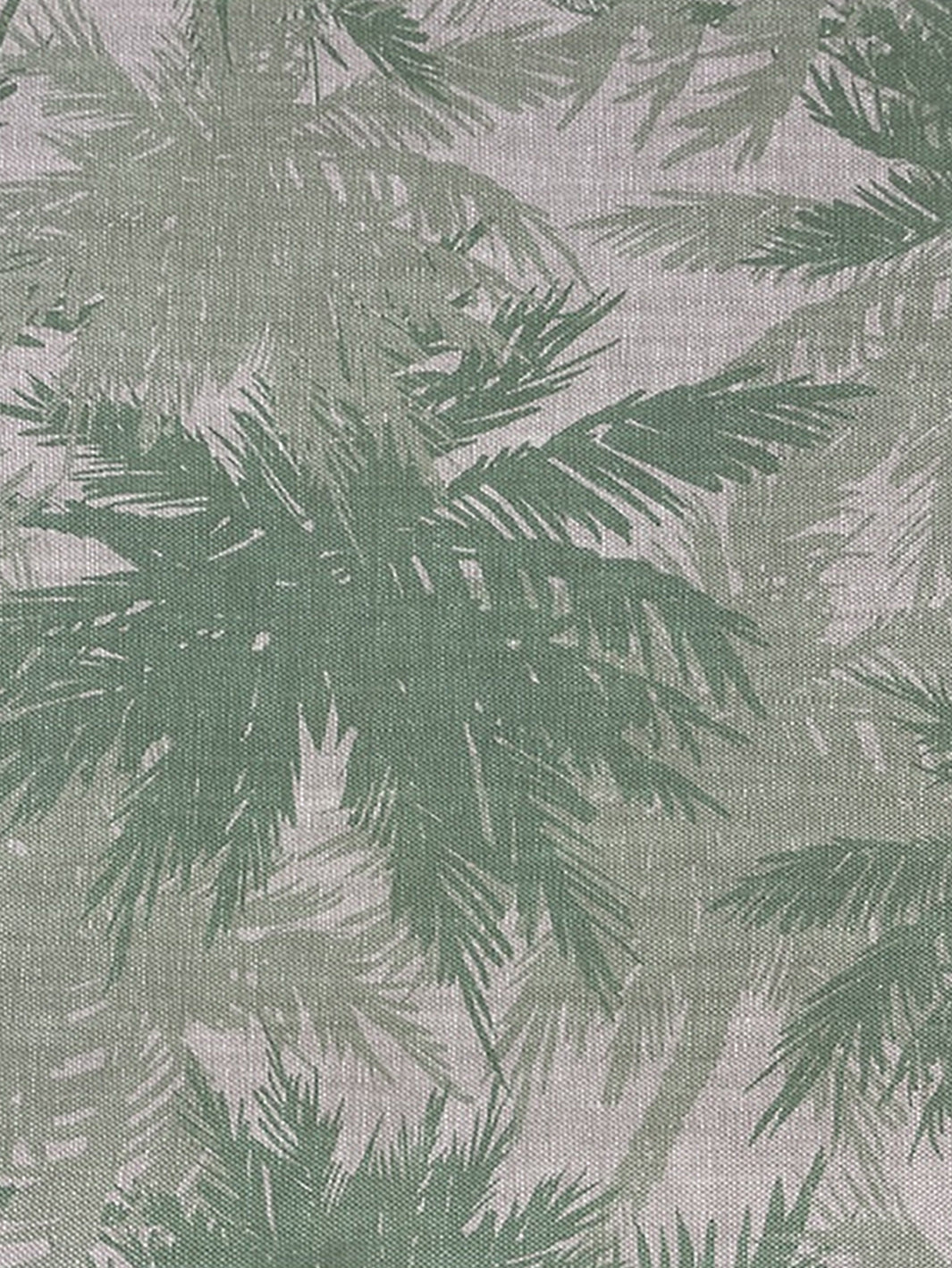 fabric by the yard palm shuffle green on flax linen