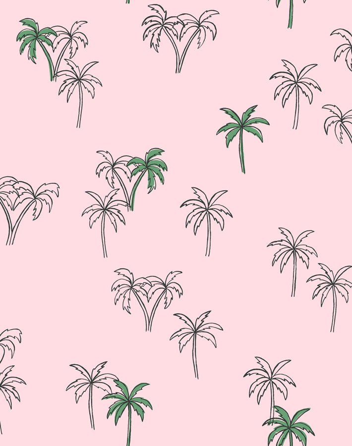 'Palms' Wallpaper by Tea Collection - Ballet Slipper