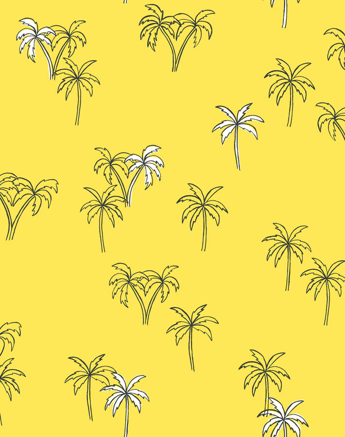 'Palms' Wallpaper by Tea Collection - Daffodil