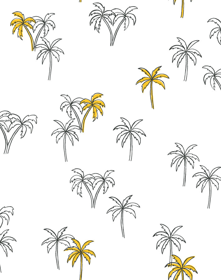 'Palms' Wallpaper by Tea Collection - Marigold