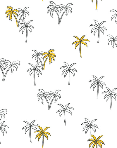 'Palms' Wallpaper by Tea Collection - Marigold
