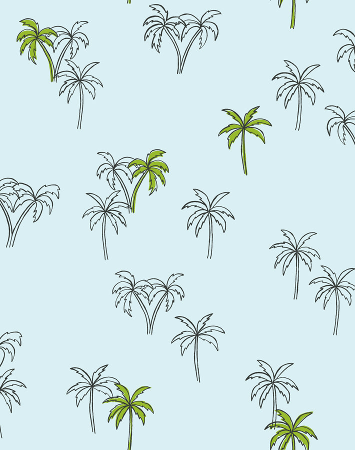 palms pale blue