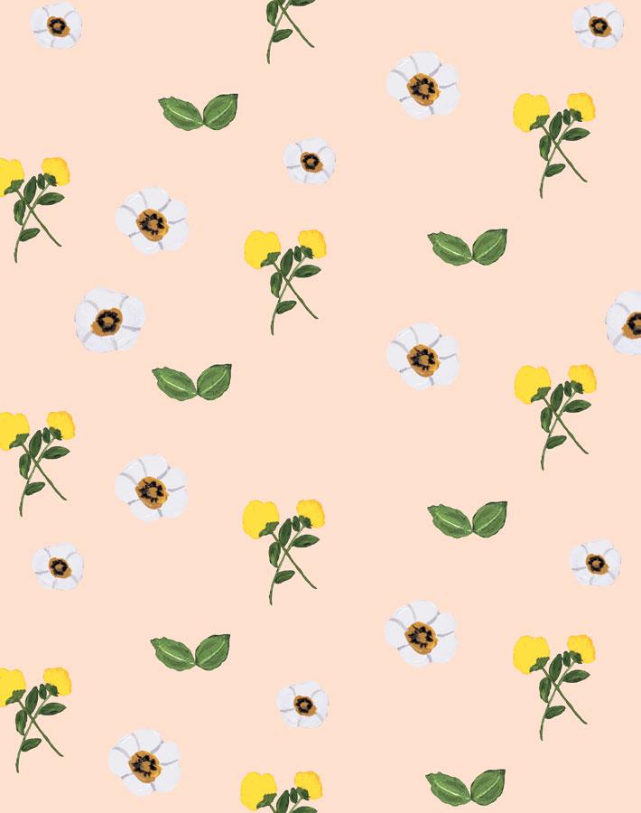 'Parfumee Garden' Wallpaper by Carly Beck - Peach