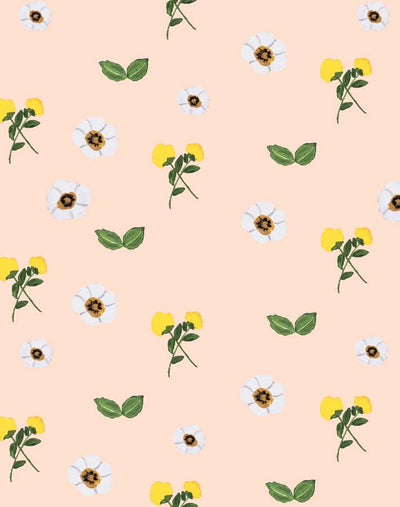 parfumee garden peach wallpaper by carly beck