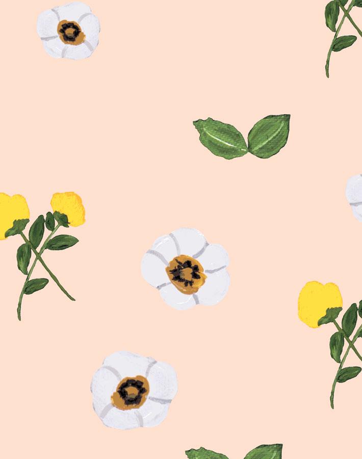 'Parfumee Garden' Wallpaper by Carly Beck - Peach