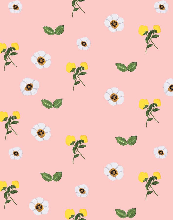 'Parfumee Garden' Wallpaper by Carly Beck - Pink