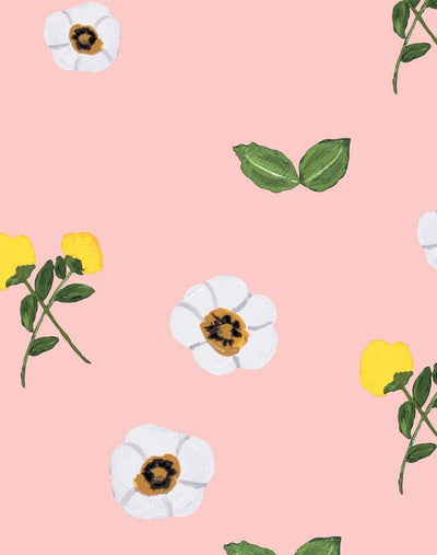 'Parfumee Garden' Wallpaper by Carly Beck - Pink