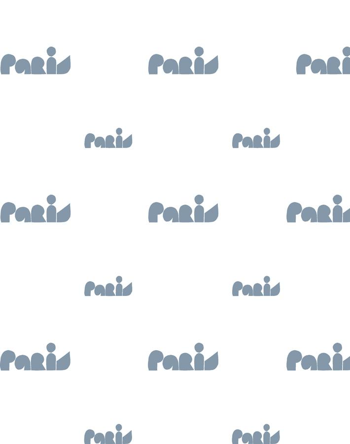 paris graphic wallpaper silver