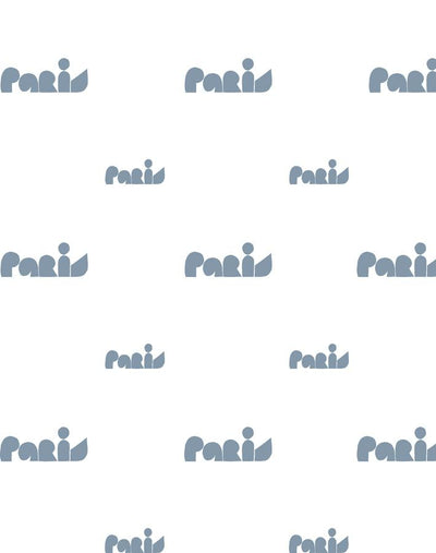 paris graphic wallpaper silver