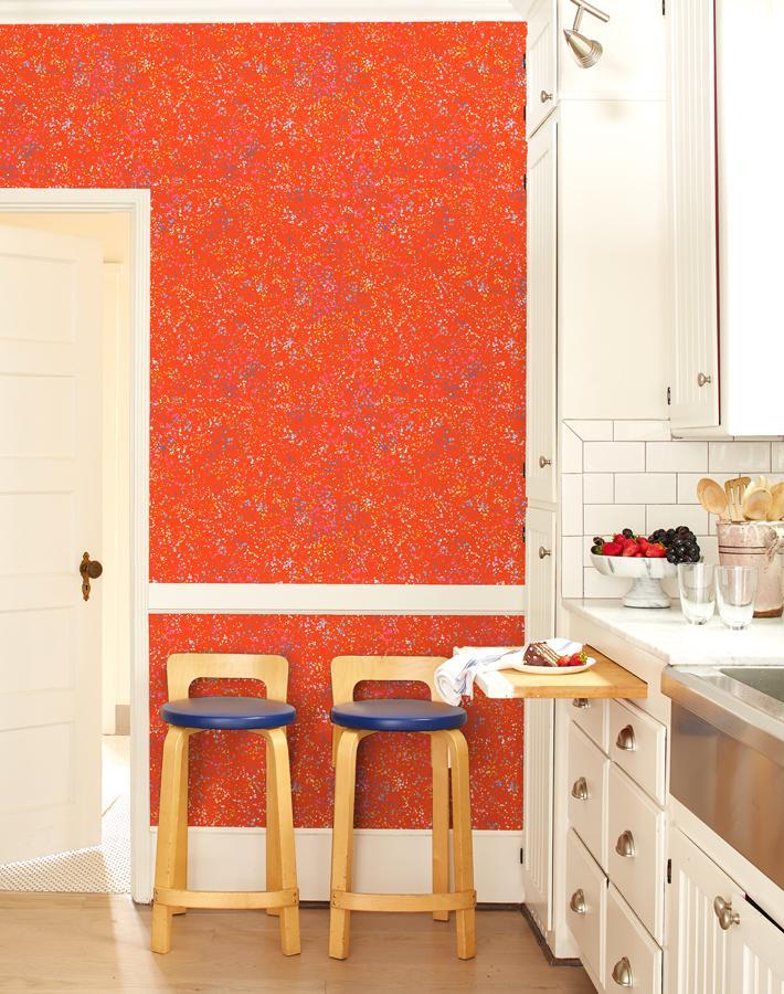 'Parsons Paint' Wallpaper by Chris Benz - Red