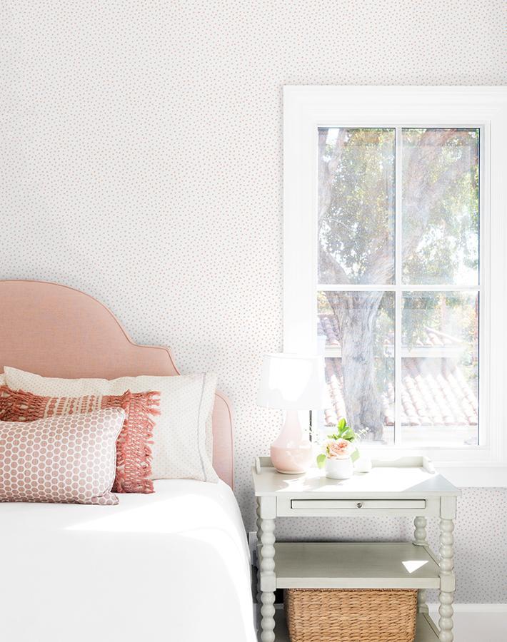 'Pebble' Wallpaper by Sugar Paper - Pink On White