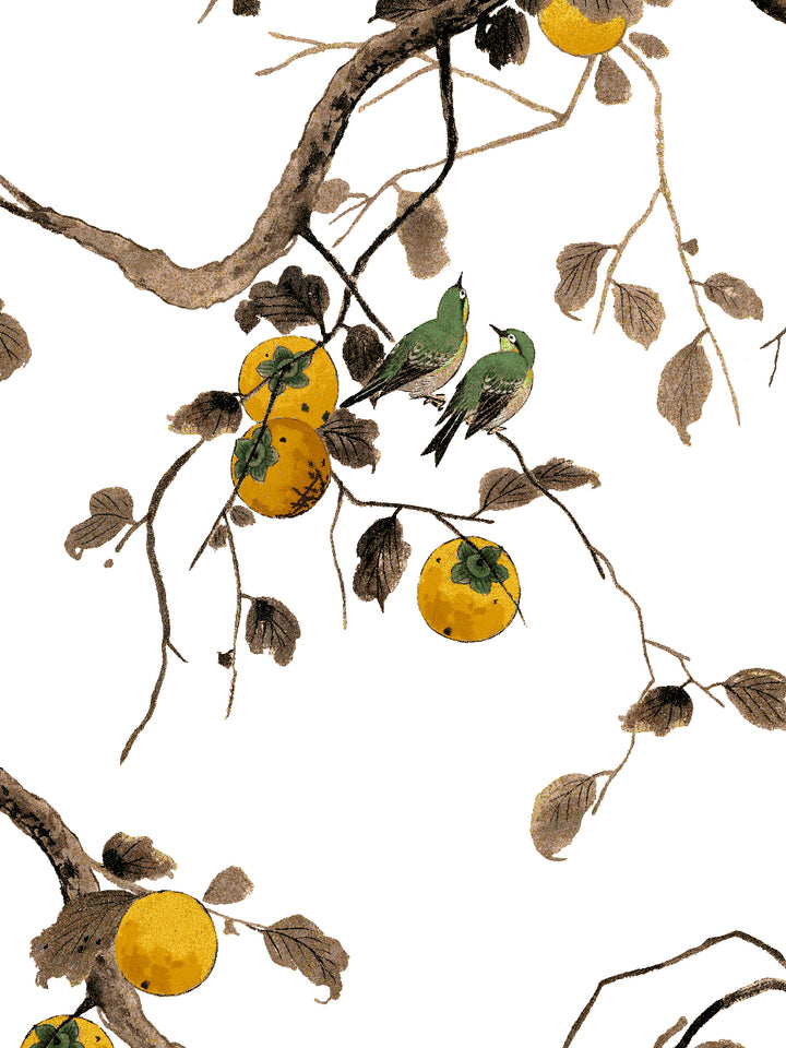 persimmon-birds-wallpaper-by-nathan-turner-mustard