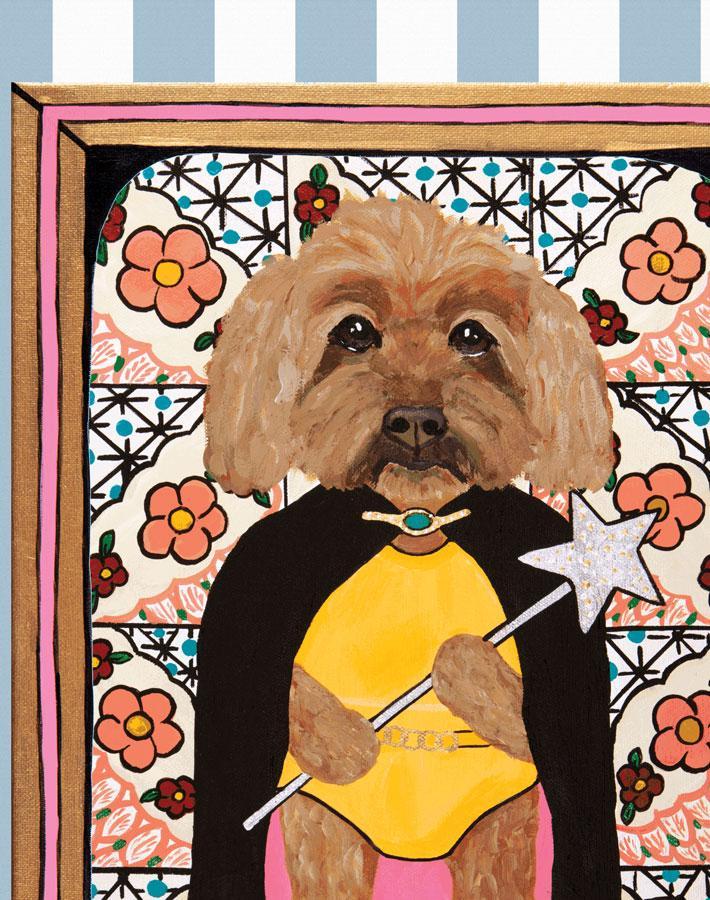 'Pet Portrait Gallery' Wallpaper by Carly Beck - Blue