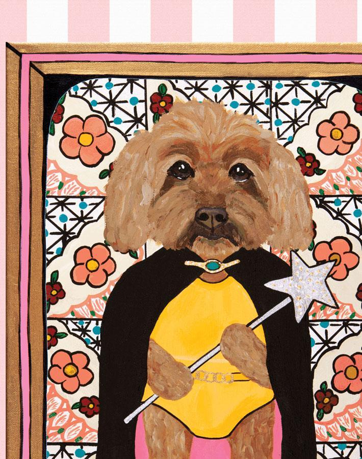 'Pet Portrait Gallery' Wallpaper by Carly Beck - Pink