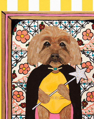 'Pet Portrait Gallery' Wallpaper by Carly Beck - Yellow