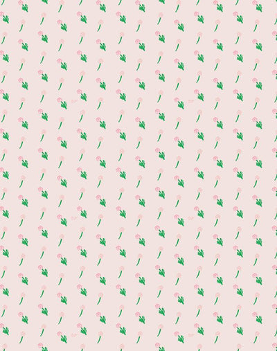 'Petite Fleur' Wallpaper by Clare V. - Blush