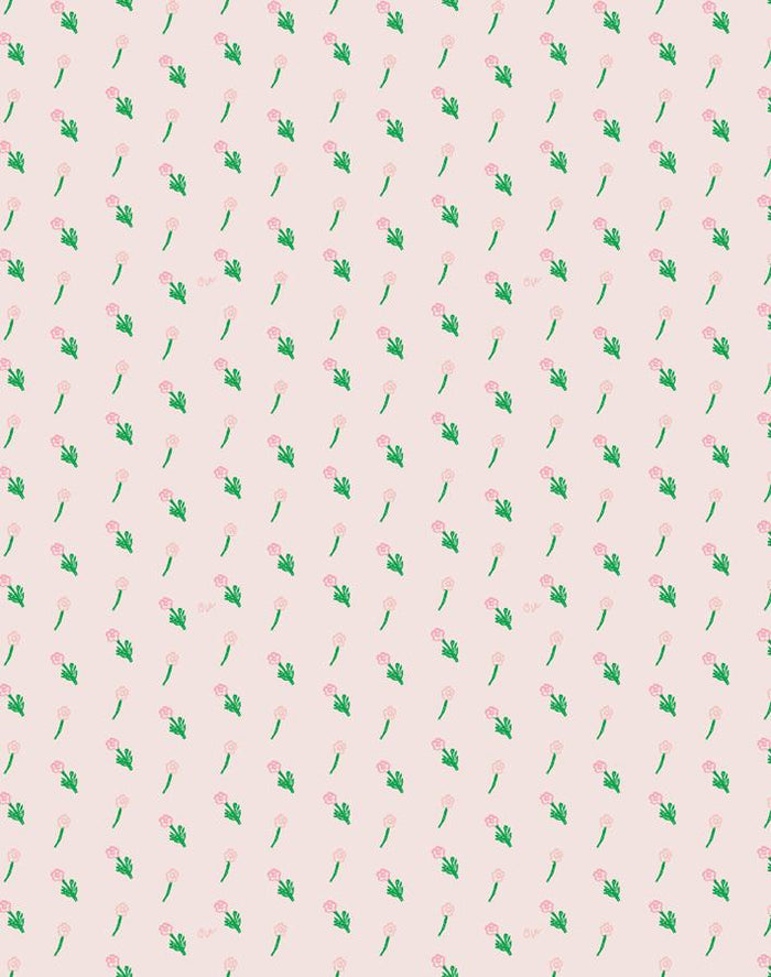 'Petite Fleur' Wallpaper by Clare V. - Blush