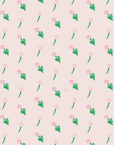petit fleur wallpaper blush